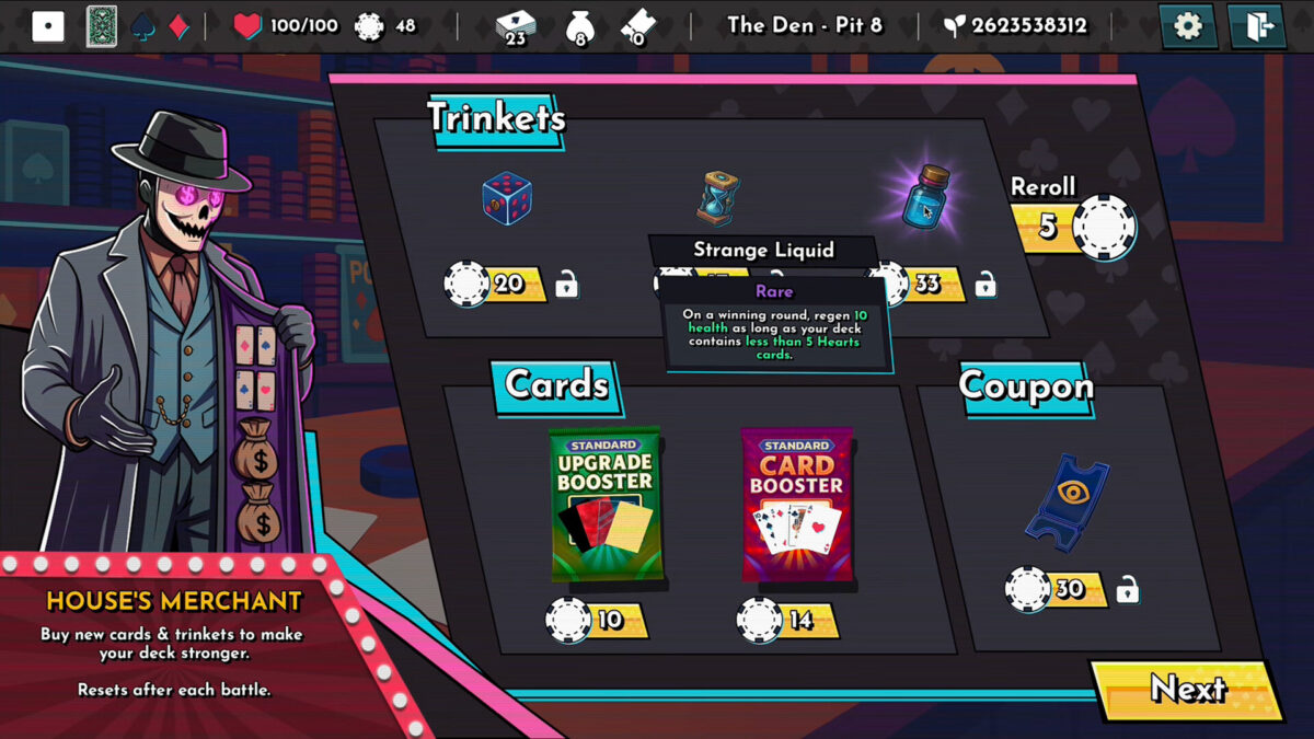 RogueJack21 隨機生成的地圖選擇