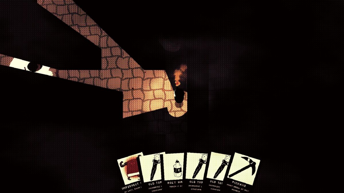 遊戲內黑暗迷宮探索畫面