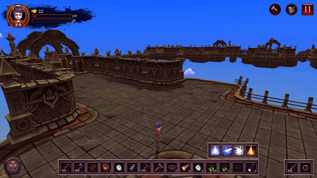 遊戲截圖：角色修煉與屬性介面