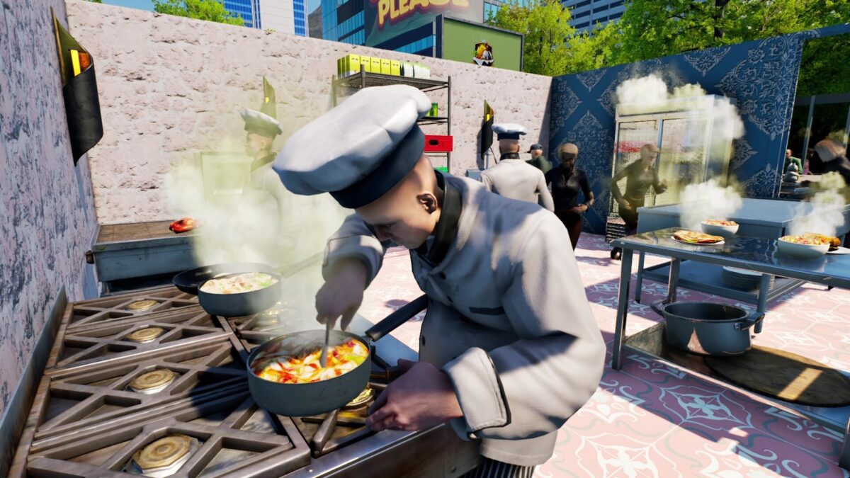 忙碌的廚房與出餐口