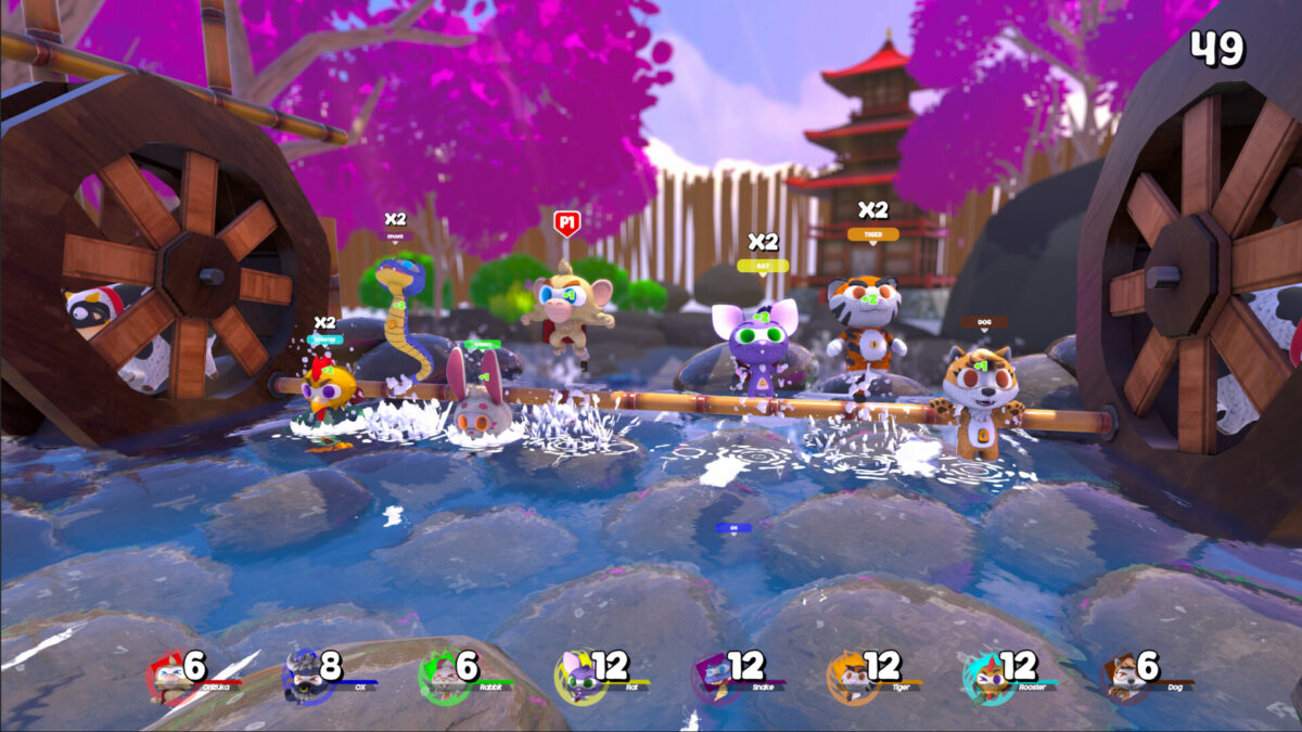 Lunars 遊戲截圖：激烈的迷你遊戲對戰