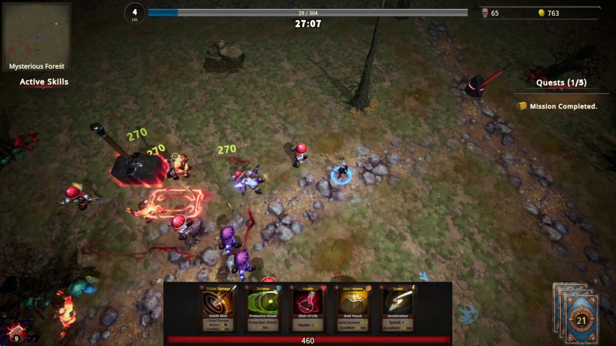 面對無盡敵人的激烈戰鬥場面