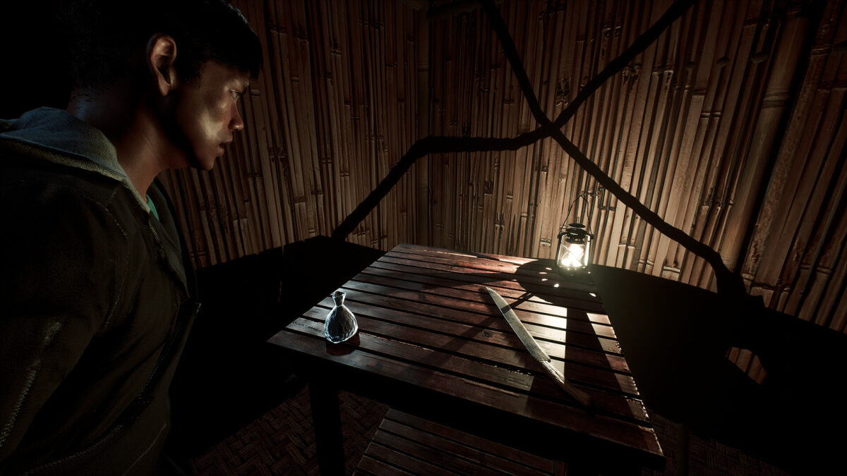 被水淹沒的村莊殘骸