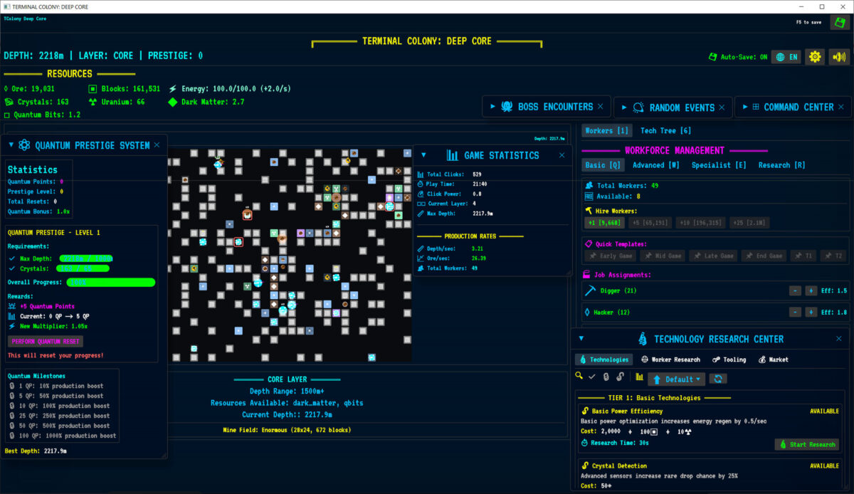 深核基地的環境與資源分布