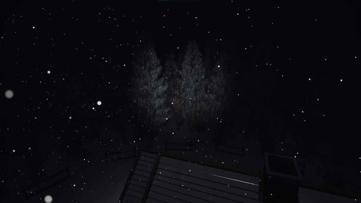 Woodswalker 展示的寒冷戶外森林環境