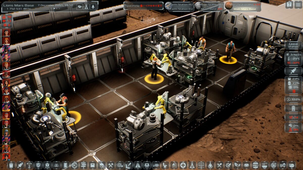 遊戲截圖：殖民地內部建設細節