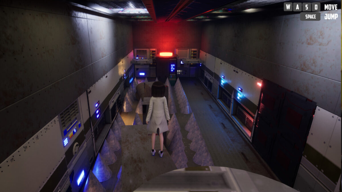 昏暗的科幻風格走廊設計