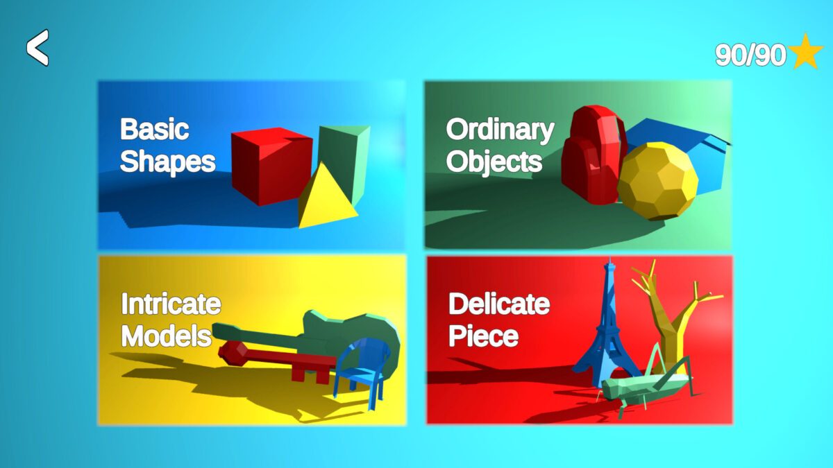 展示遊戲中基礎幾何圖形的摺疊過程