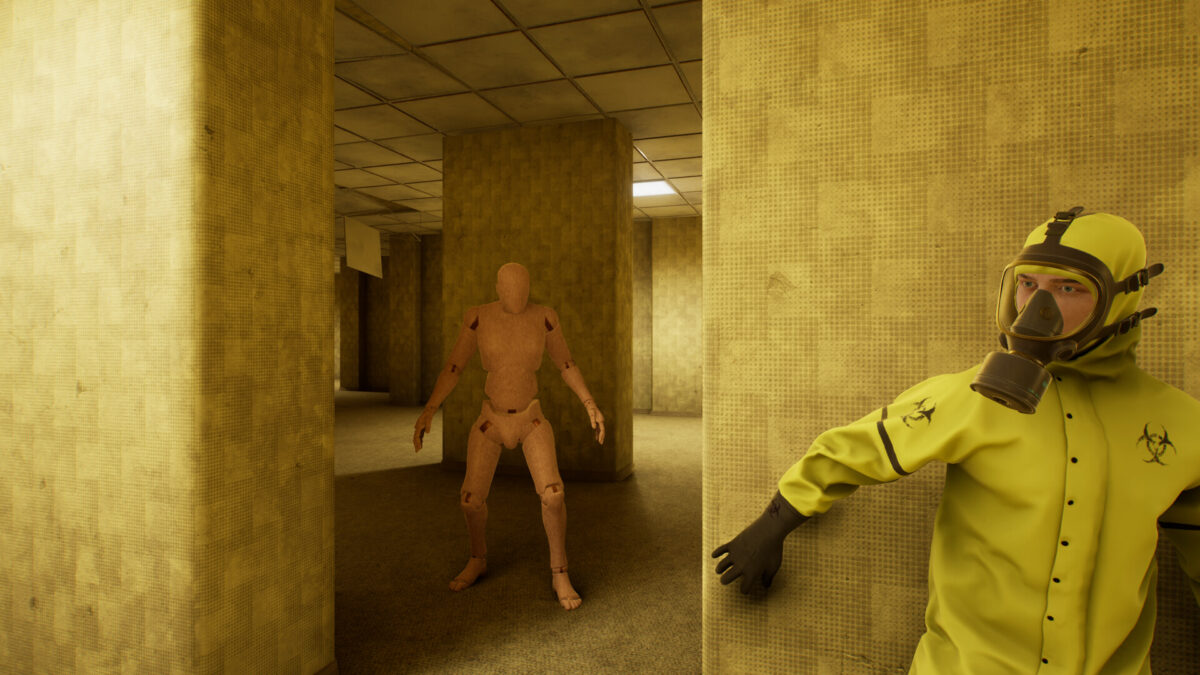 昏暗的後室走廊