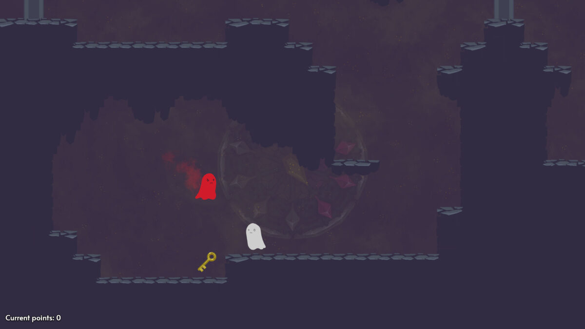 幽靈在黑暗地底關卡中穿梭