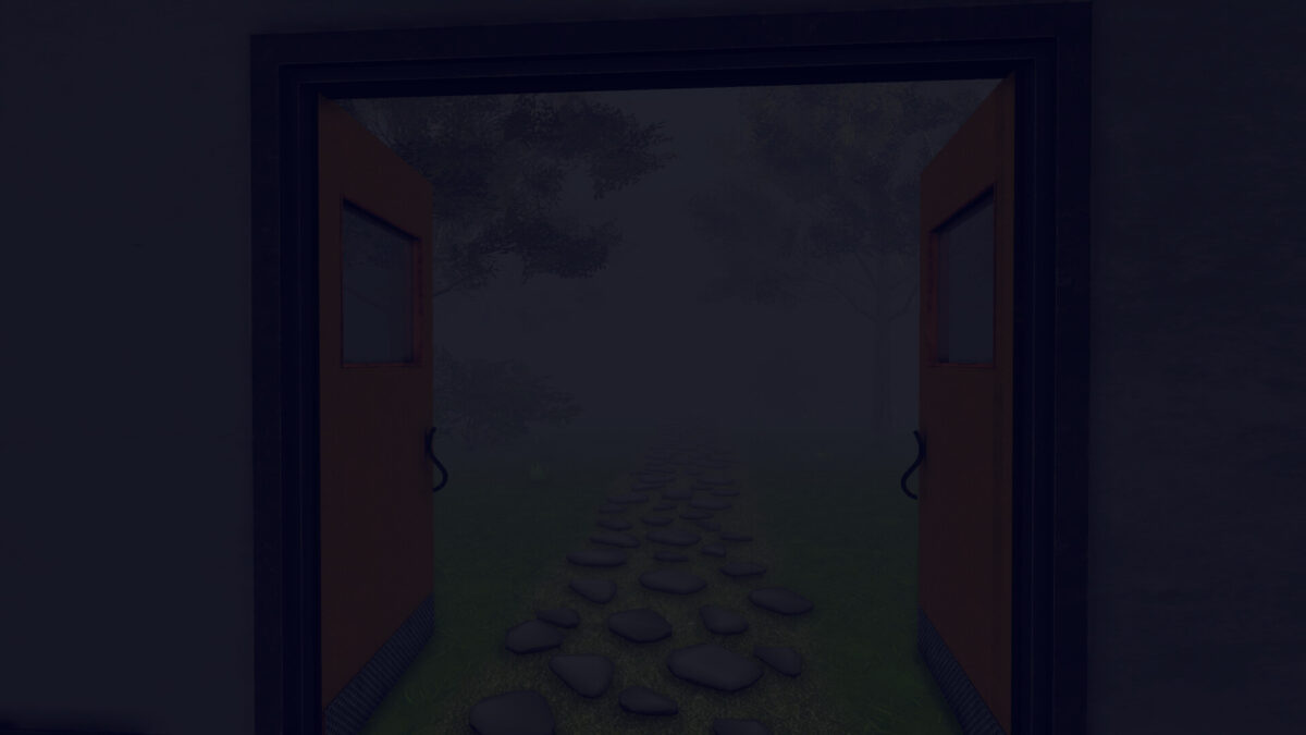 陰暗的校園走廊環境