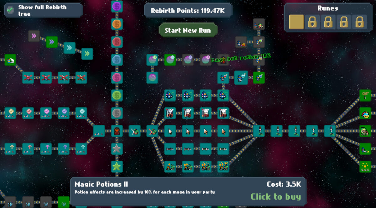 Gridle 轉生知識樹細節圖