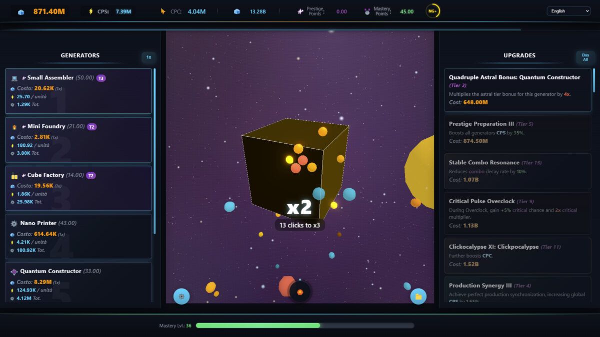 Cube Foundry 生產介面細節