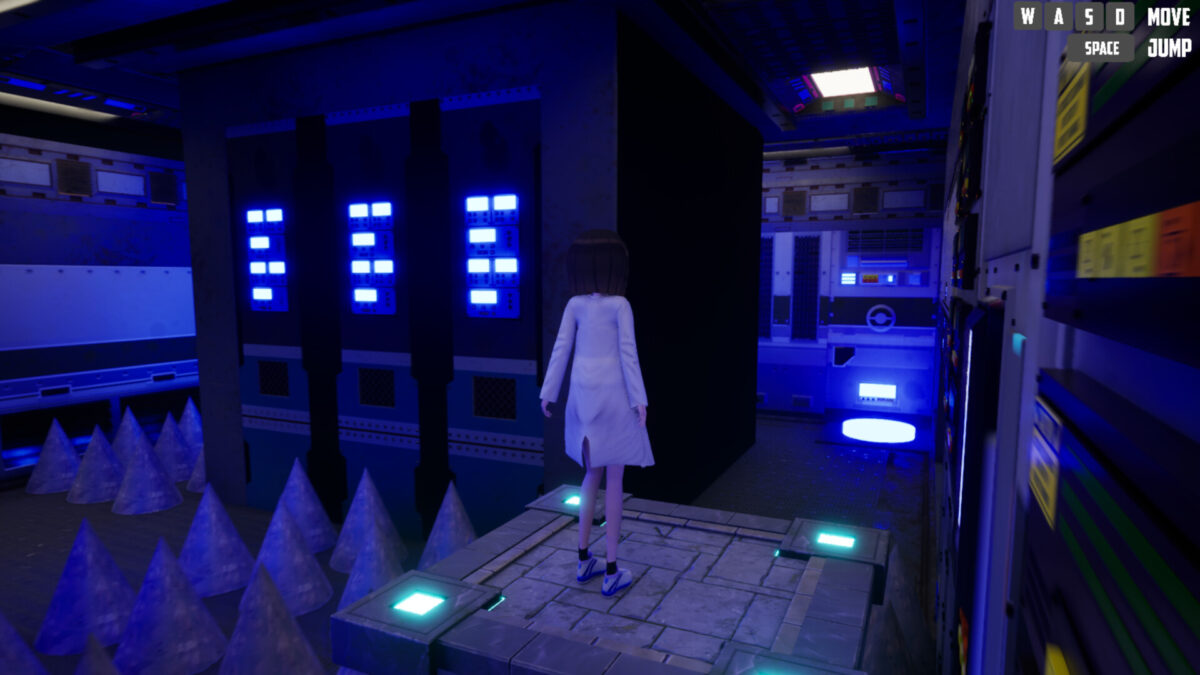 在遊戲中操作角色完成跳躍挑戰