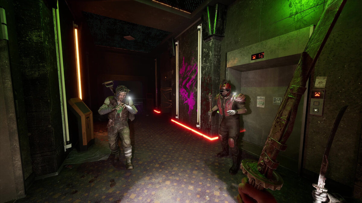 利伯蒂大中心內部的昏暗走廊