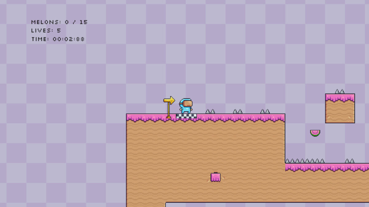 Melon Man 遊戲截圖:充滿創意的平台布局