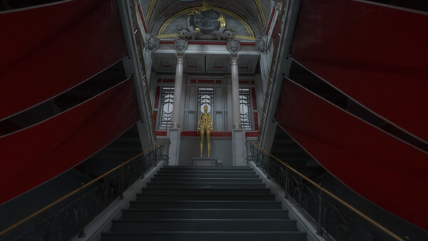 充滿科技感與壓抑氛圍的場景