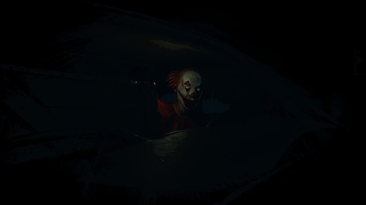 遊戲截圖:辦公桌視角與監控畫面