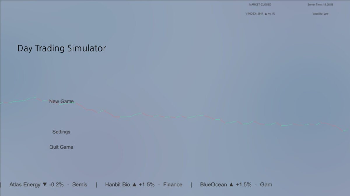 遊戲中的即時股價走勢圖