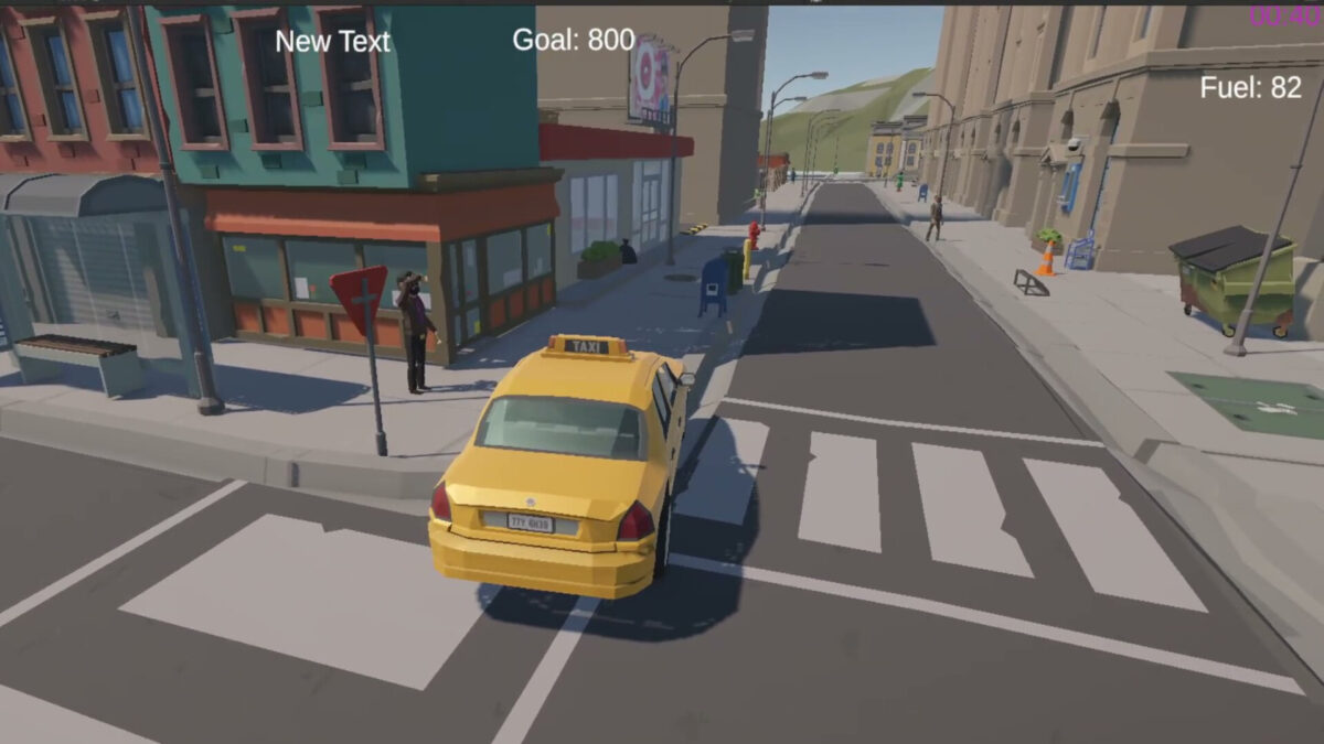 夕陽下的低多邊形城市風景