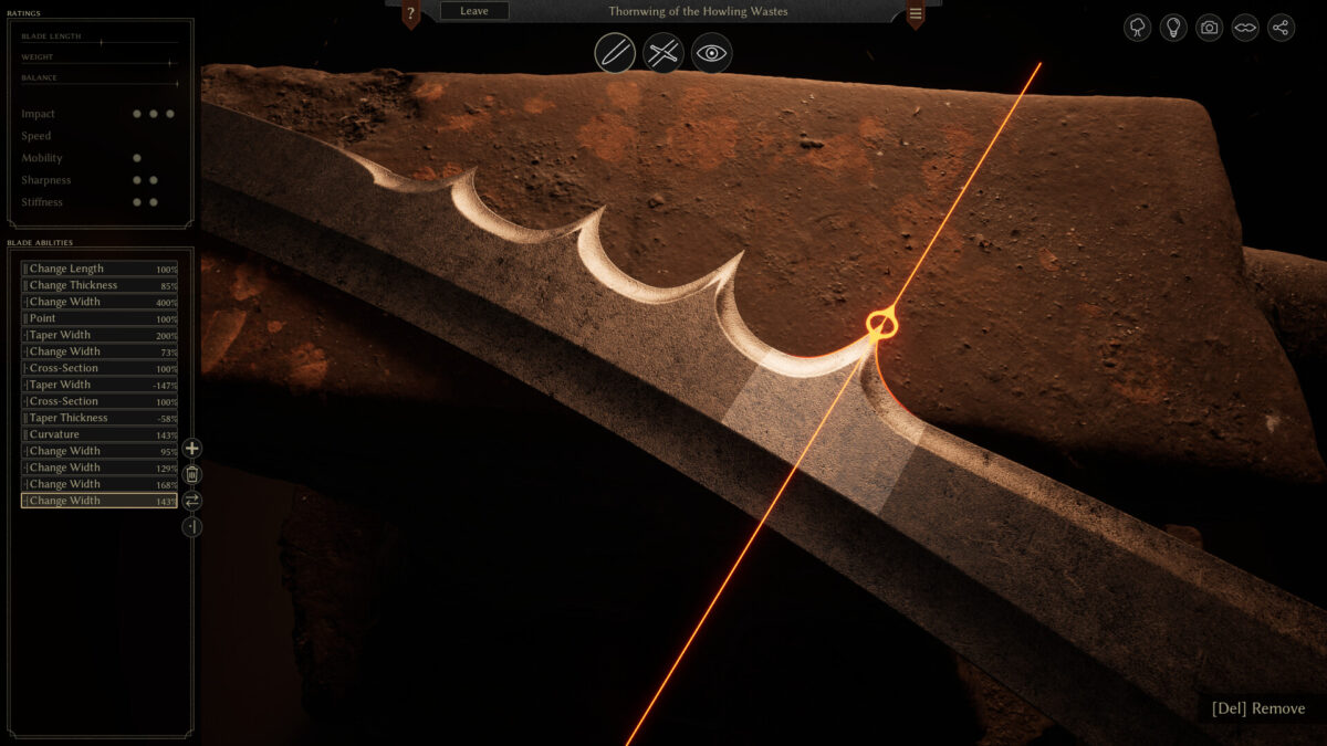 不同長短劍類的比例對照