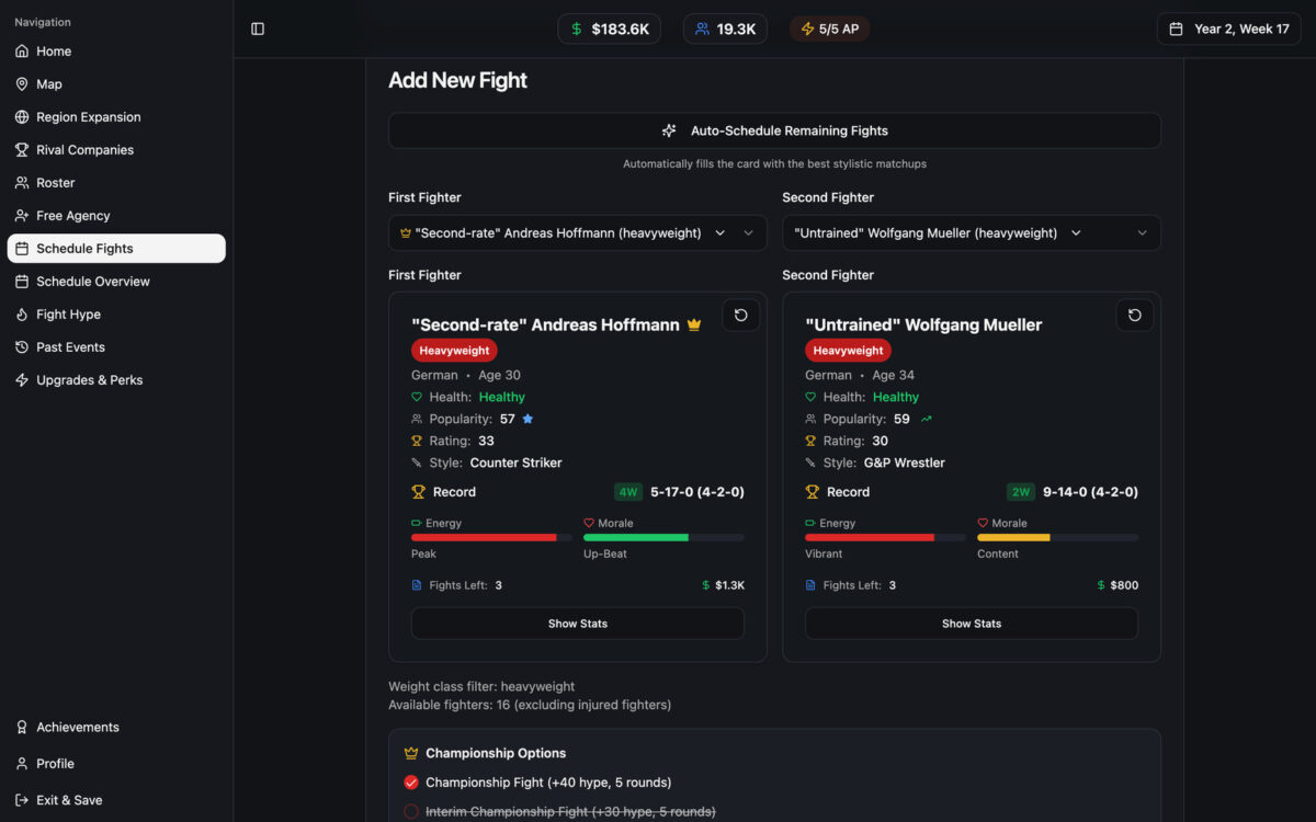 打造全球最強格鬥王朝！深度【運動經營模擬】新作《MMA 帝國》正式登錄 Steam，低配筆電也能玩！