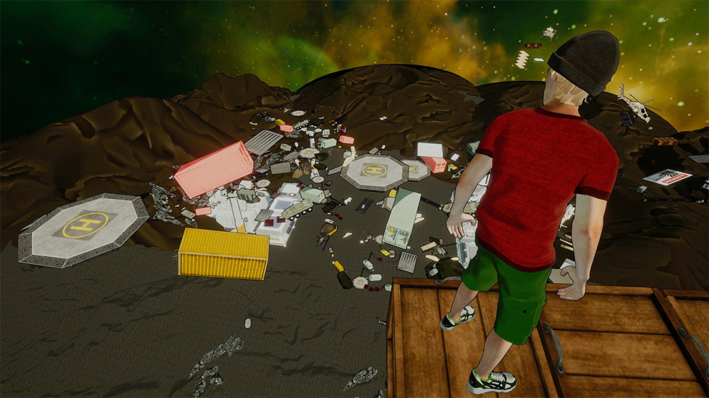 遊戲場景截圖 - 森林與古建築結合