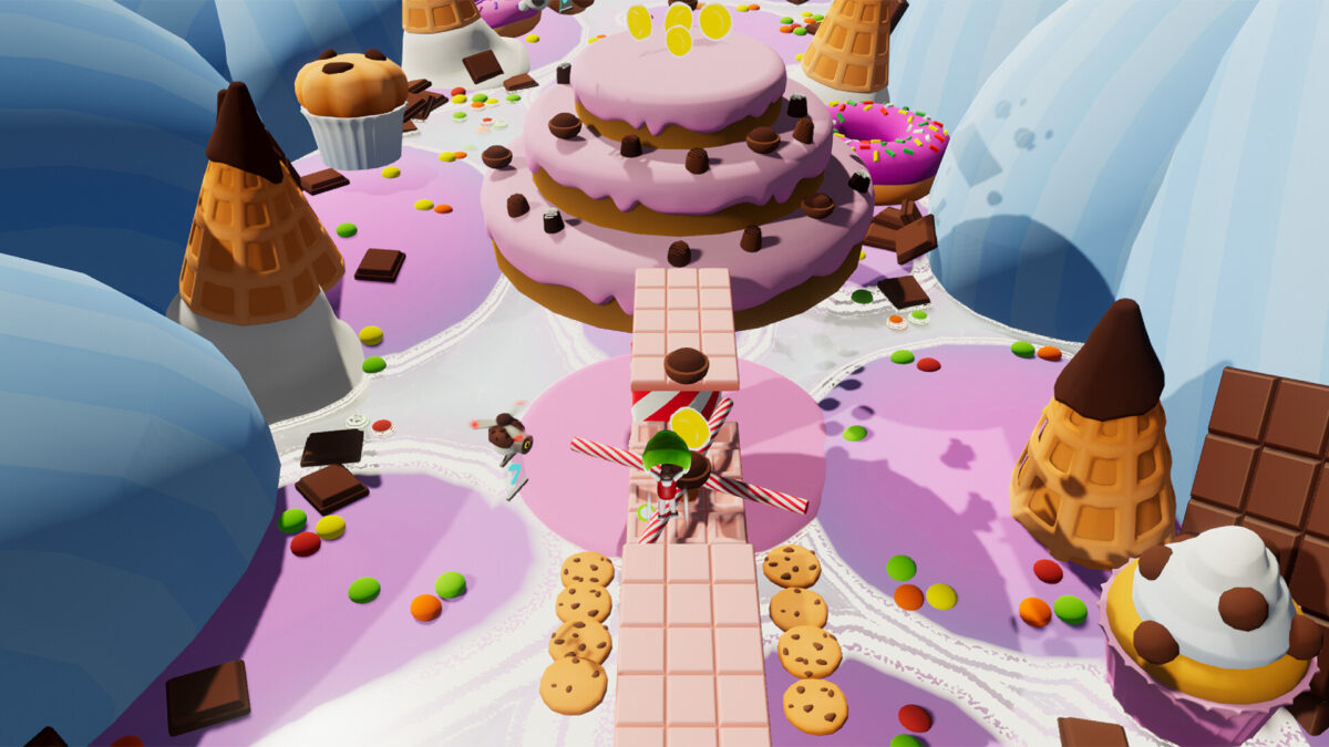 高處俯瞰甜蜜島關卡全景