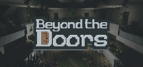 Beyond the Doors 遊戲主視覺圖，展示昏暗公寓走廊與電子設備