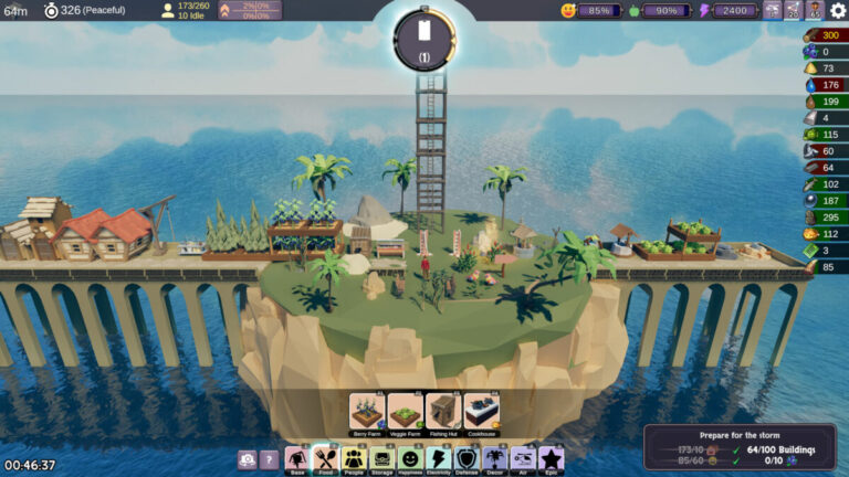 Steam 100% 好評神作!《風暴之橋》(Stormbridge) 融合肉鴿與城市建造,在極端風暴中打造生存奇蹟