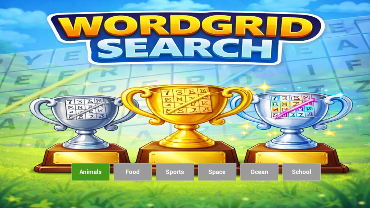 WordGrid Search 實際遊戲截圖 - 太空主題