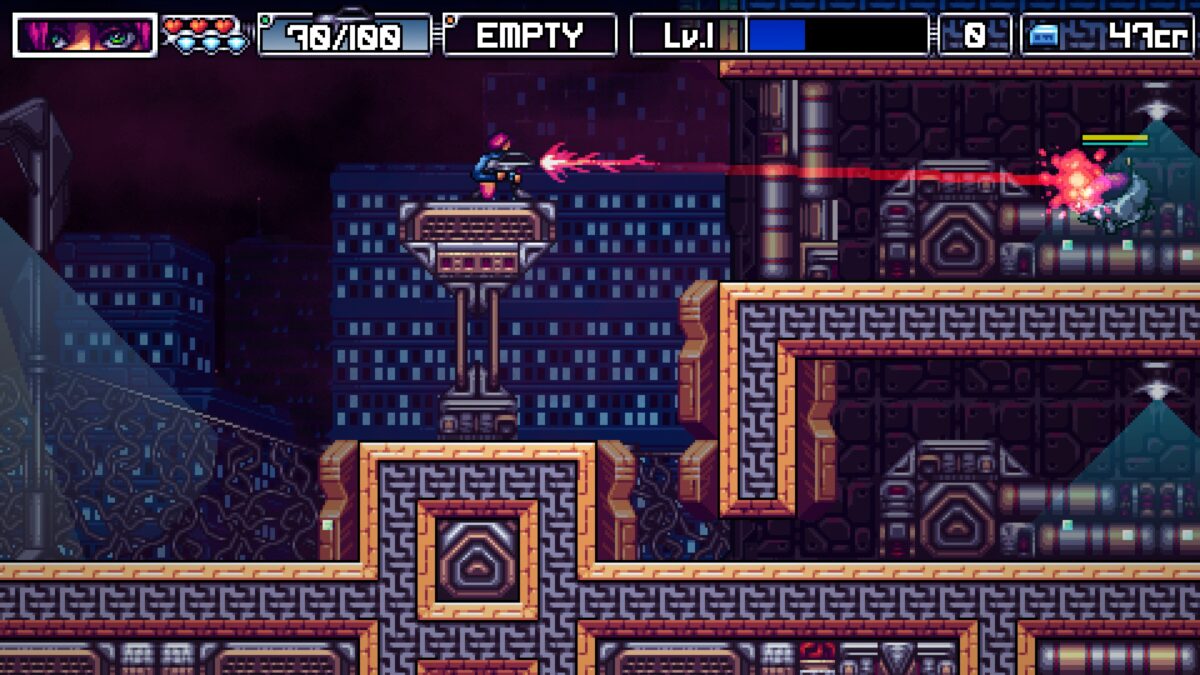 遊戲中的賽博場景特寫