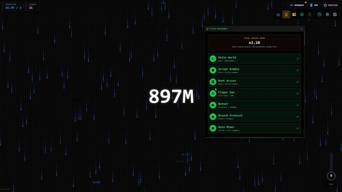 遊戲實機畫面展示了複雜的數據追蹤系統