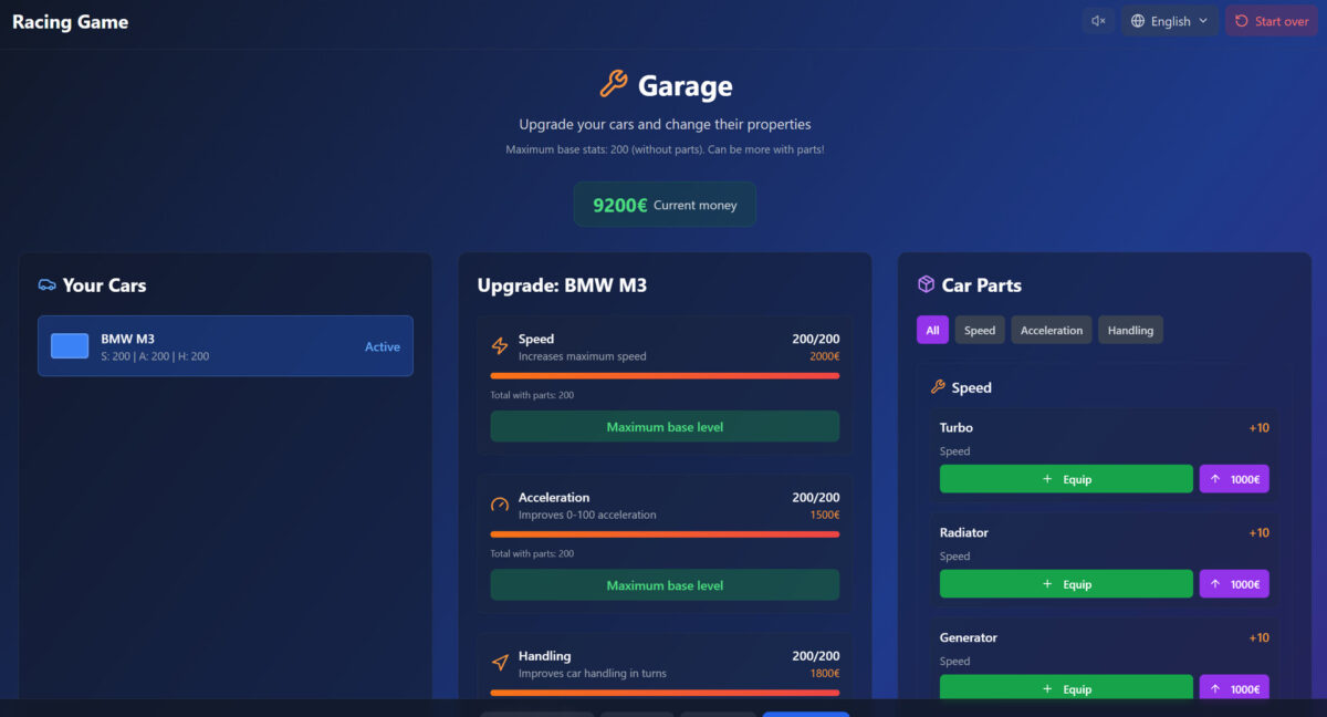 3D race game 遊戲截圖 - 賽道場景展示
