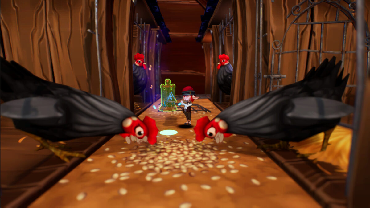 《Manairons》遊戲俯瞰村莊廣場的遼闊場景,建築風格獨特。