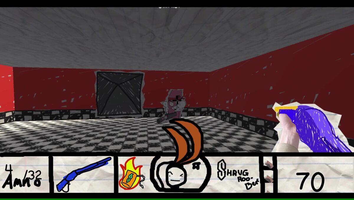 遊戲中的 UI 介面與諷刺對話展示