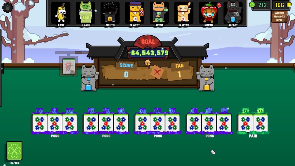 風水喵將 戰鬥與技能卡使用畫面