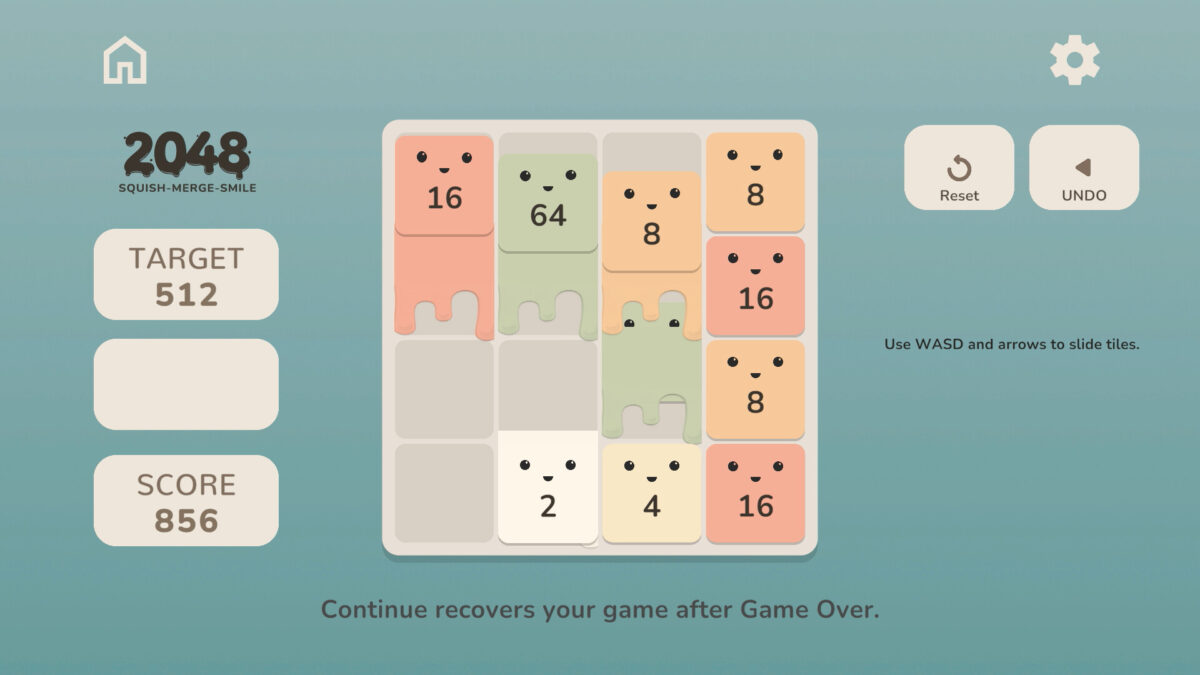 2048 經典解謎遊戲介面