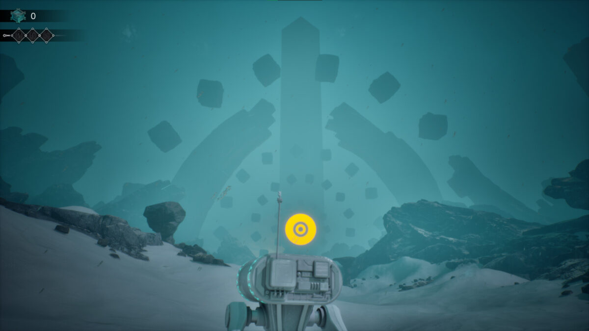 機器人在強烈暴風雪中艱難前行