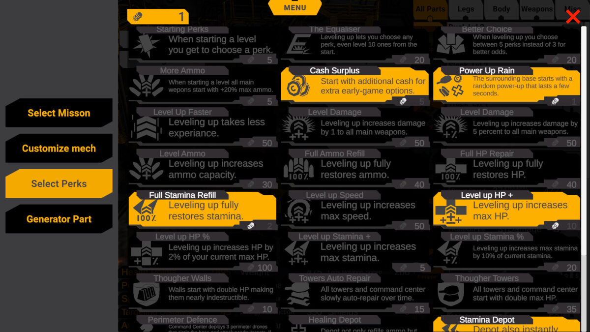 Guard Protocol 升級選單介面