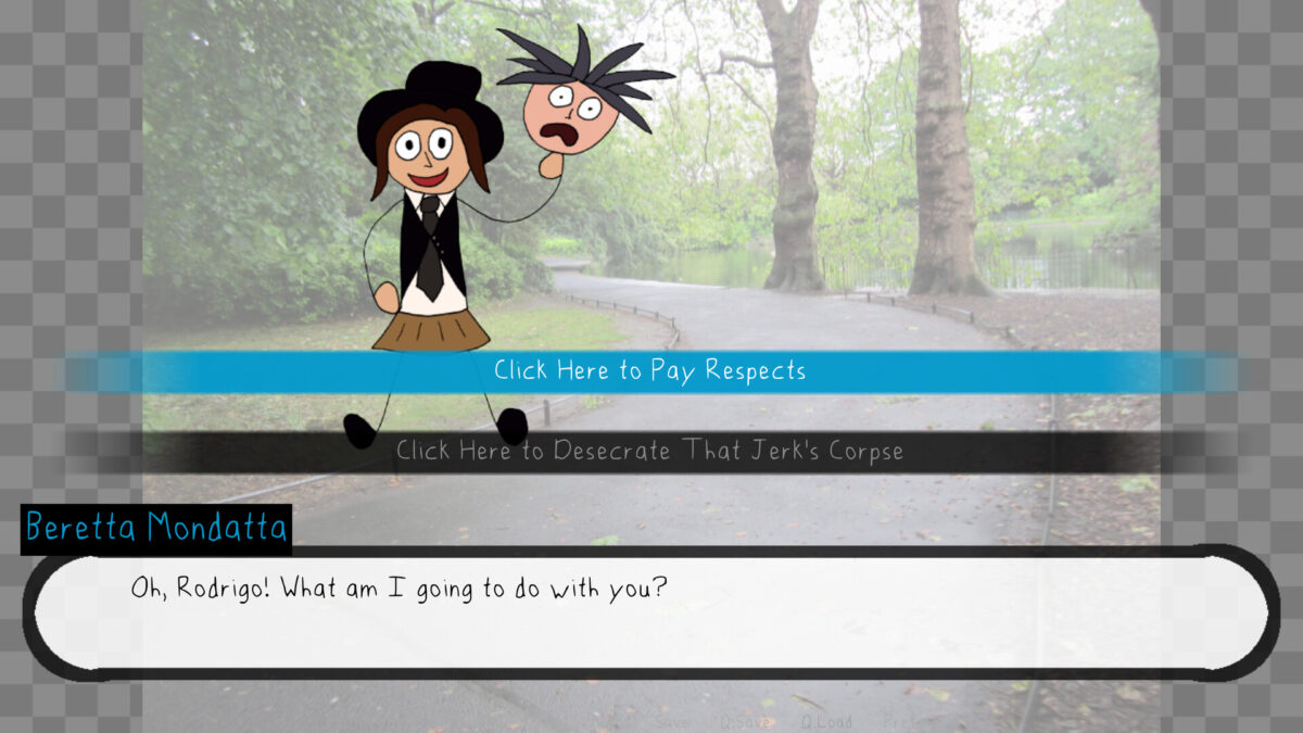 遊戲的另一個對話場景，呈現不同的角色