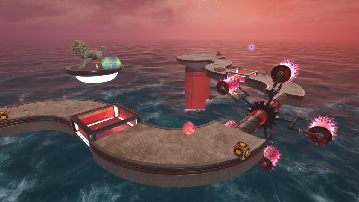 AIZASIA 遊戲戰鬥場景：玩家與科幻敵人的對峙