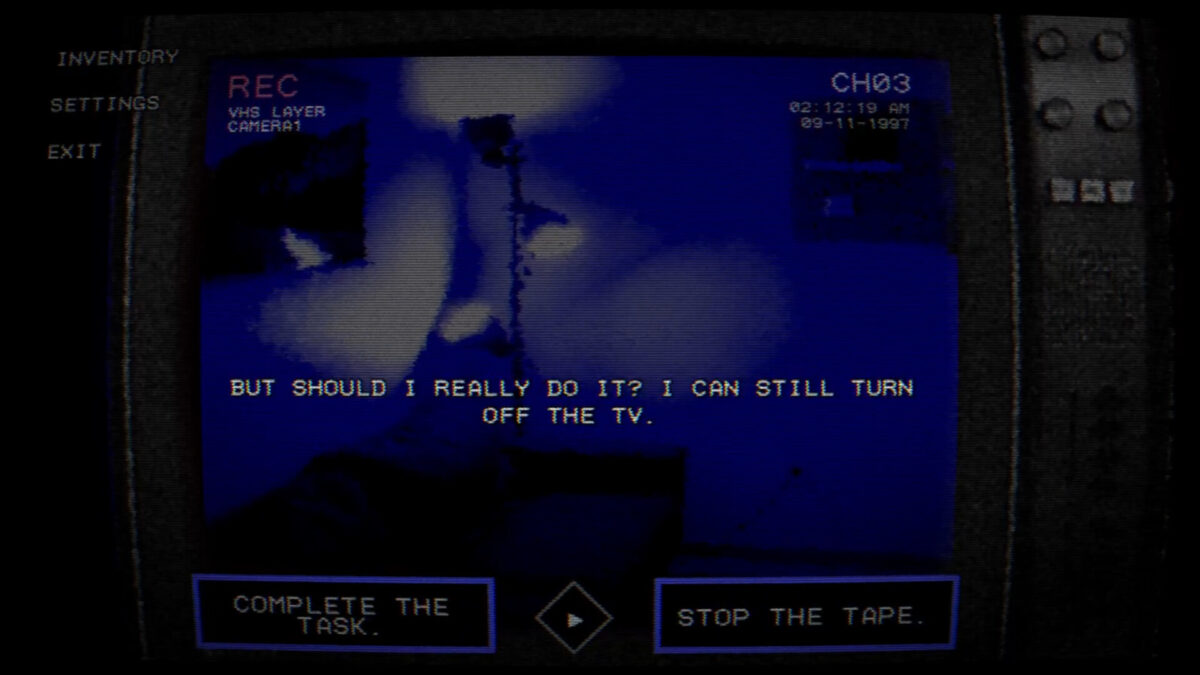 Spooltape 遊戲畫面 - 充滿雜訊的影像