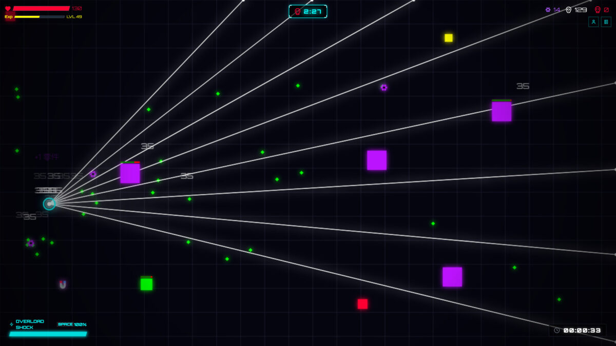 NeonSurvivor 展示多樣化的敵人類型