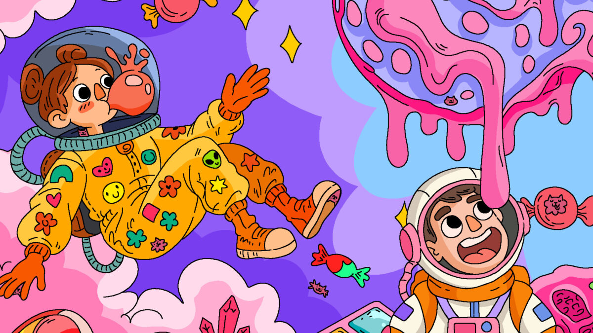 尋找隱藏在隕石群中的貓咪