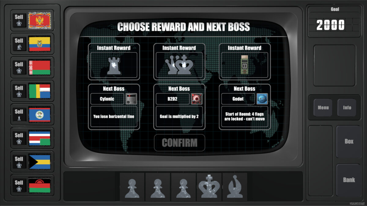 FLAG-O-TRON 地圖與進程選擇