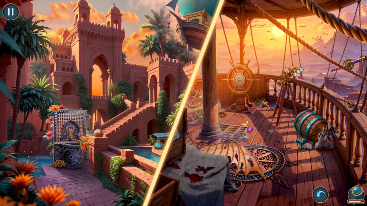 主角艾莉絲在沙漠市場中的冒險片段