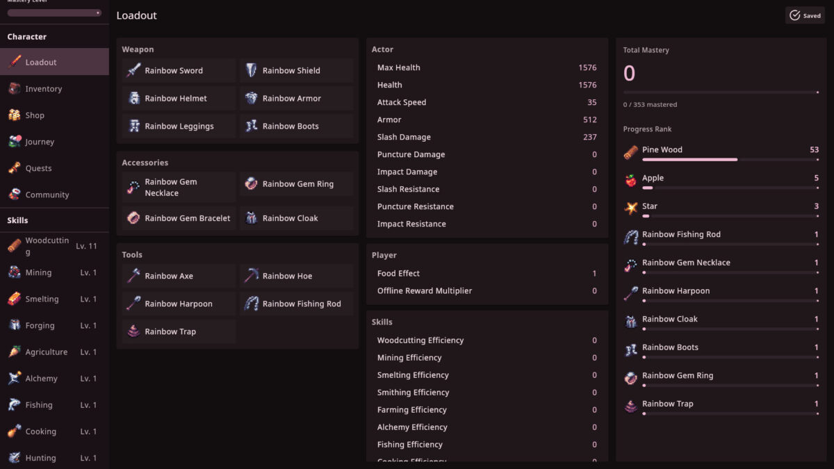 簡潔直觀的技能升級面板