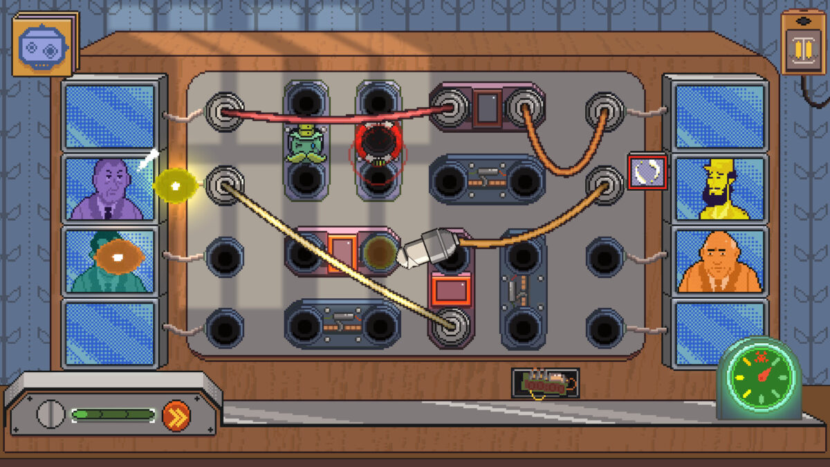 遊戲實機畫面：接線系統與地圖監控