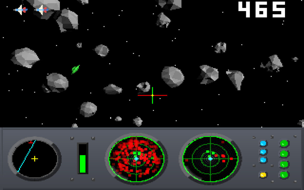 Mega Roids 實際遊戲截圖：戰鬥中